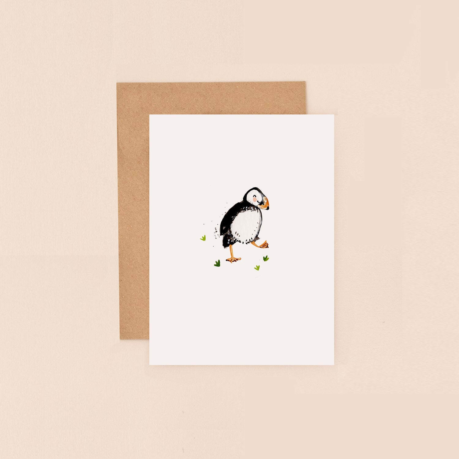 Happy Puffin Mini Card