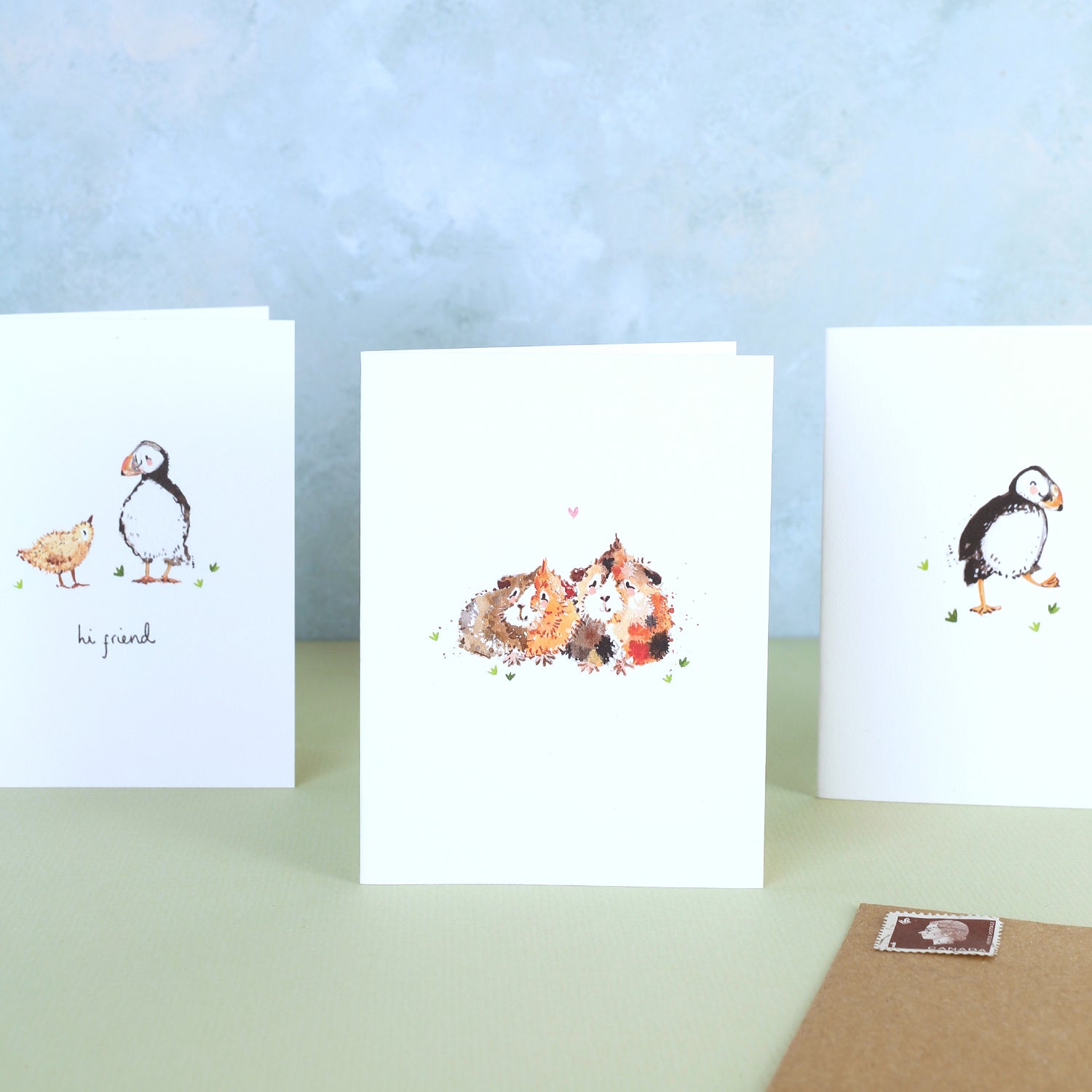 Guinea Pig Couple Mini Card