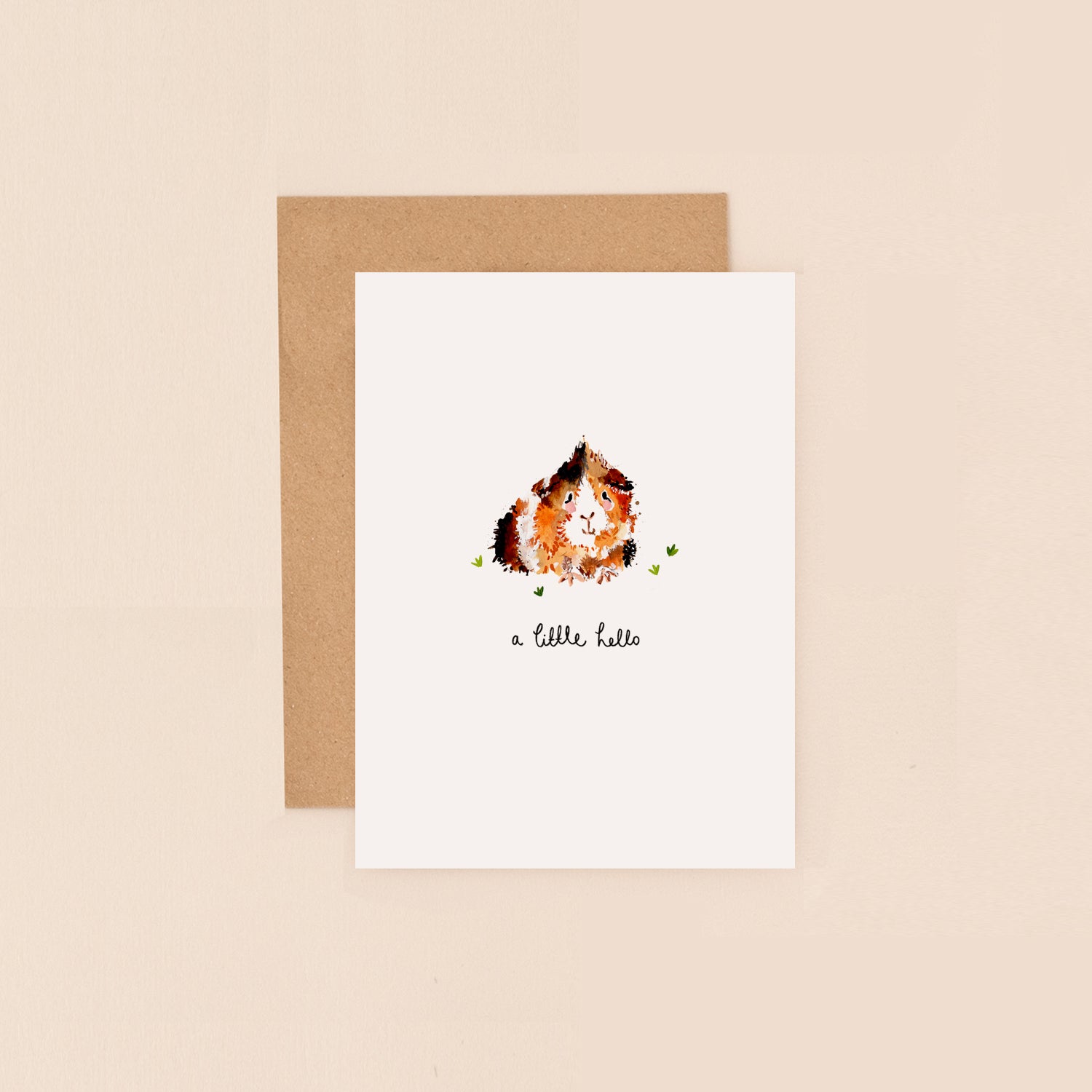 Guinea Pig A Little Hello Mini Card