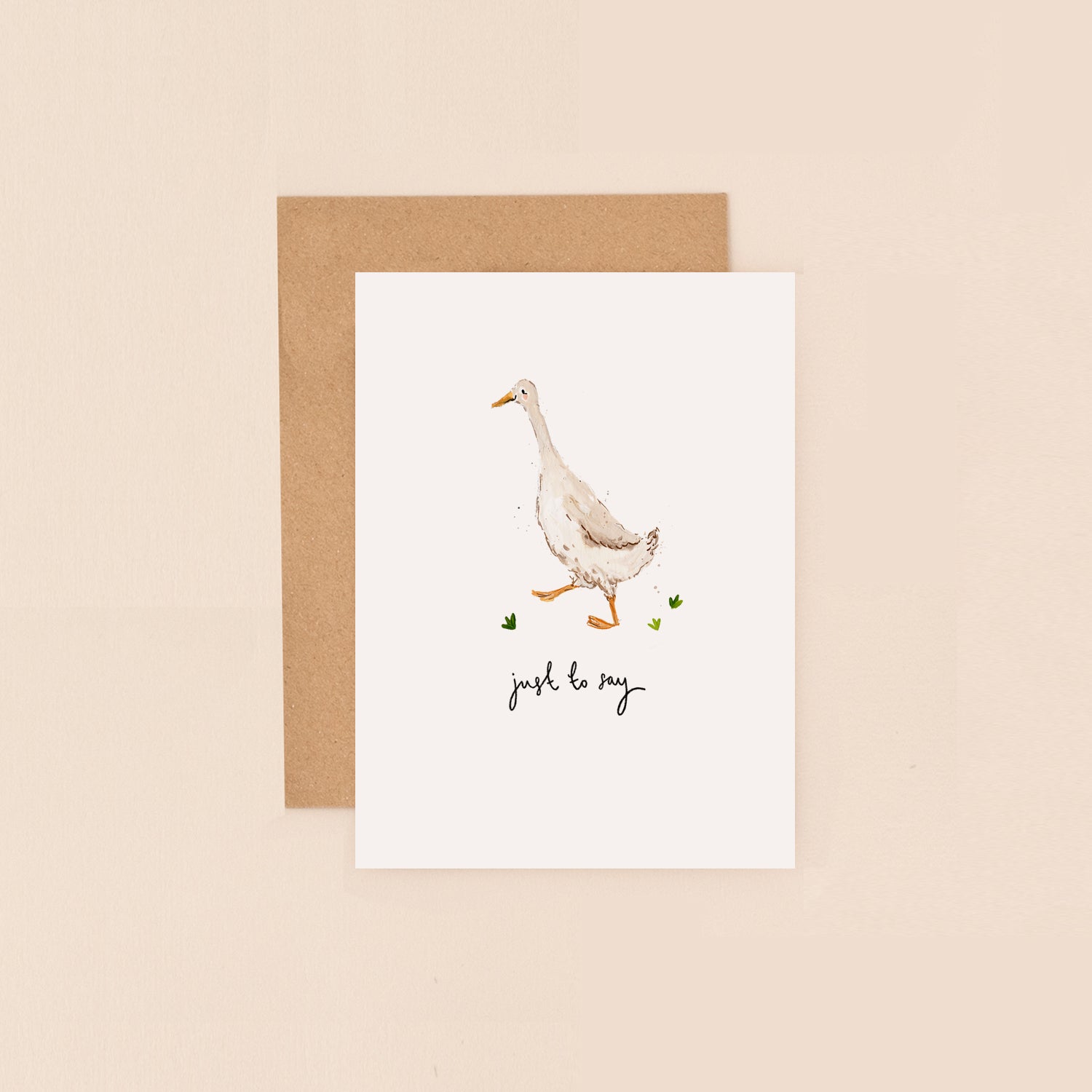 Duck Just to Say Mini Card