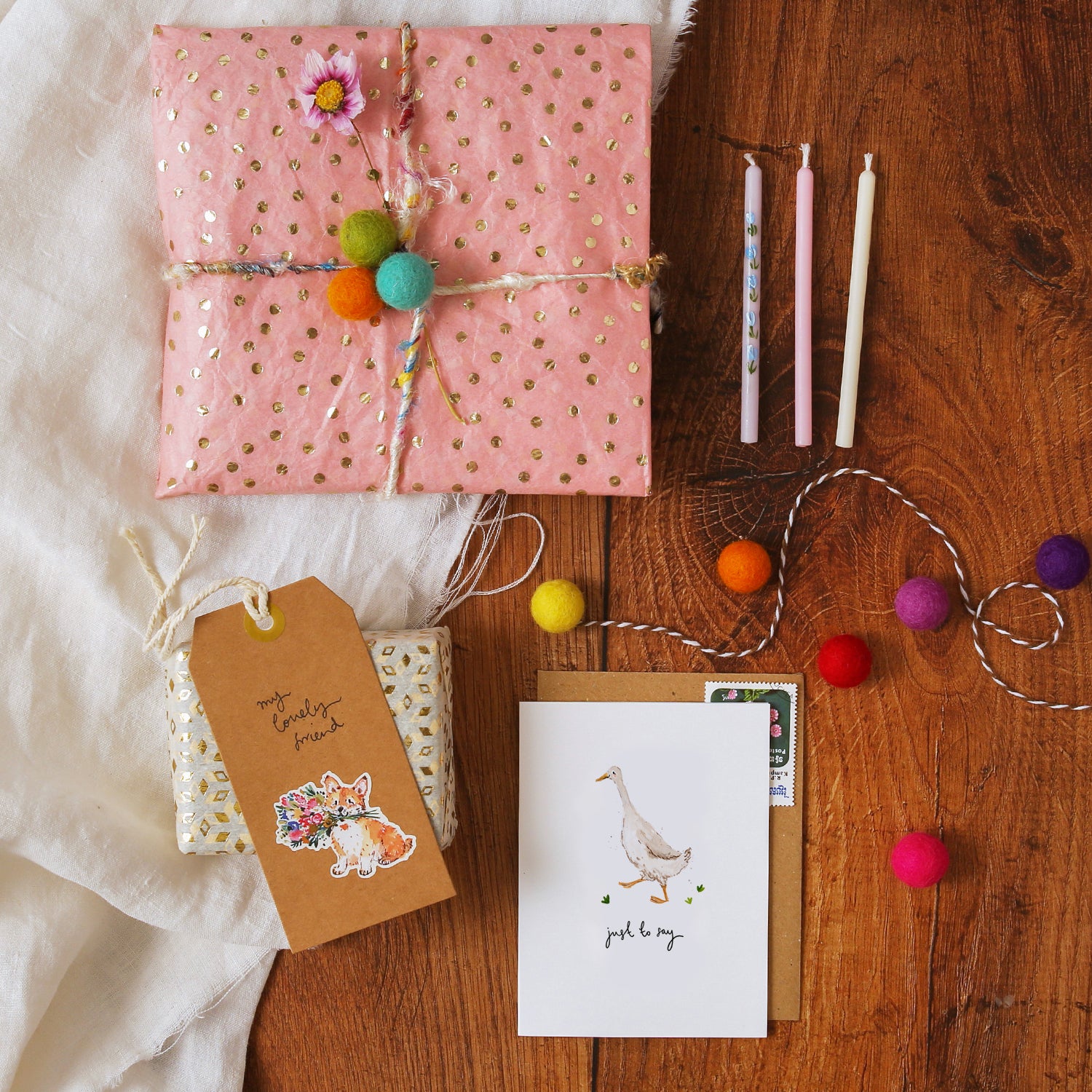 Duck Just to Say Mini Card