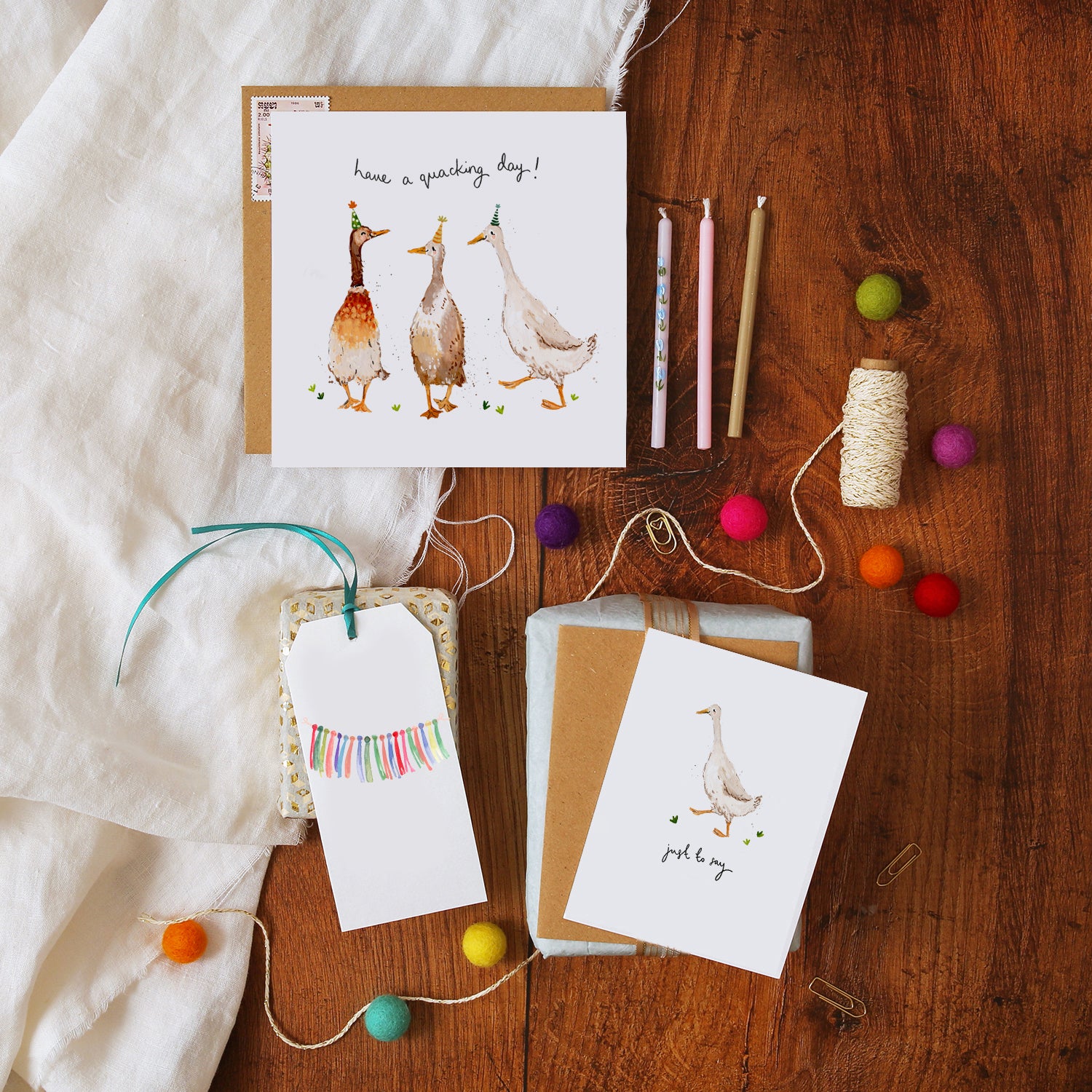 Duck Just to Say Mini Card