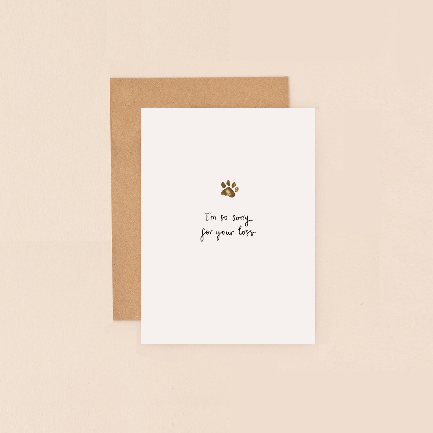 Paw Print Pet Sympathy Mini Card