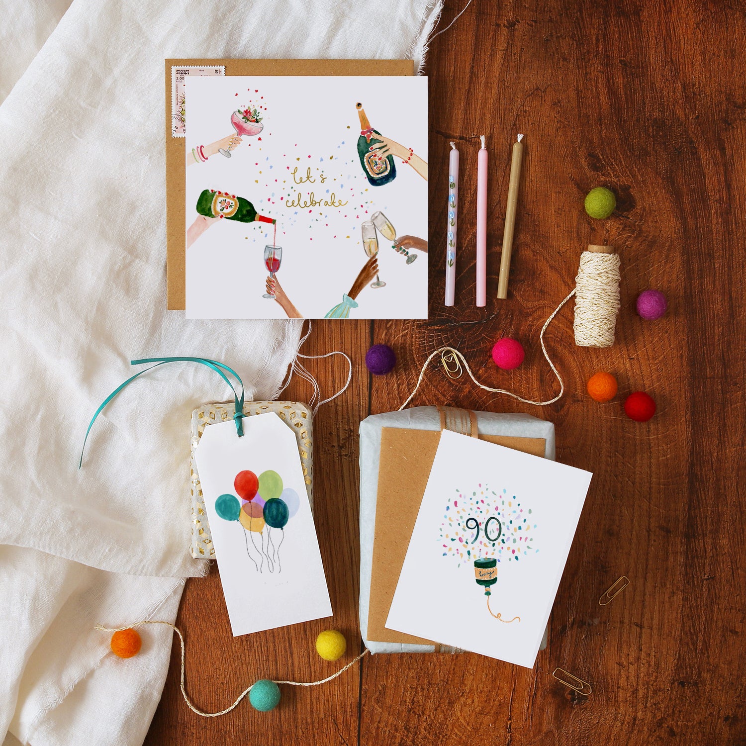 90th Birthday Mini Card