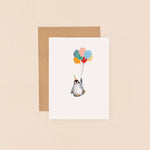 Penguin and Balloons Mini Card