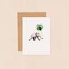 Elephant and Balloons Mini Card