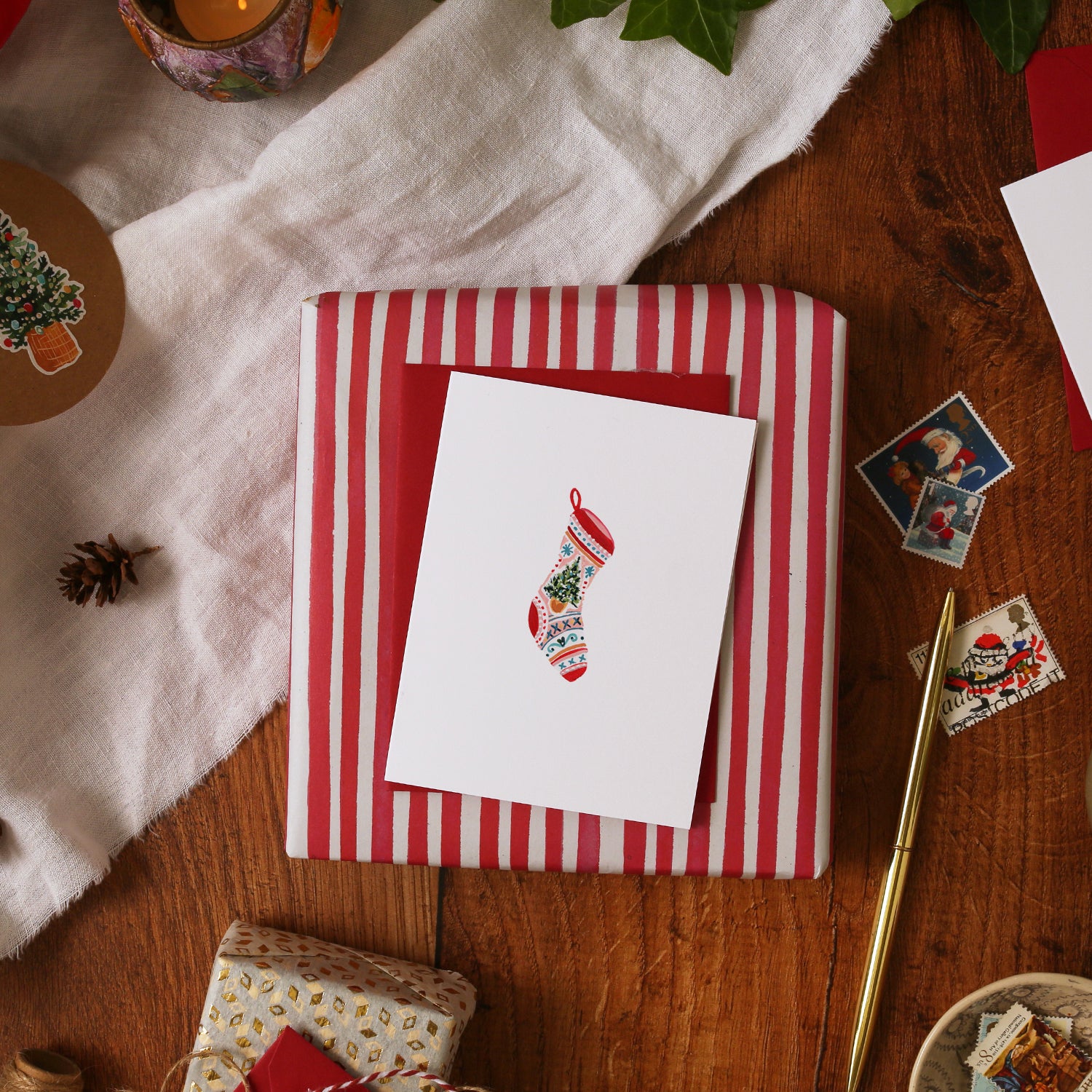 Christmas Stocking Mini Christmas Card