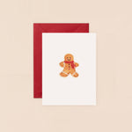 Gingerbread Man Mini Christmas Card