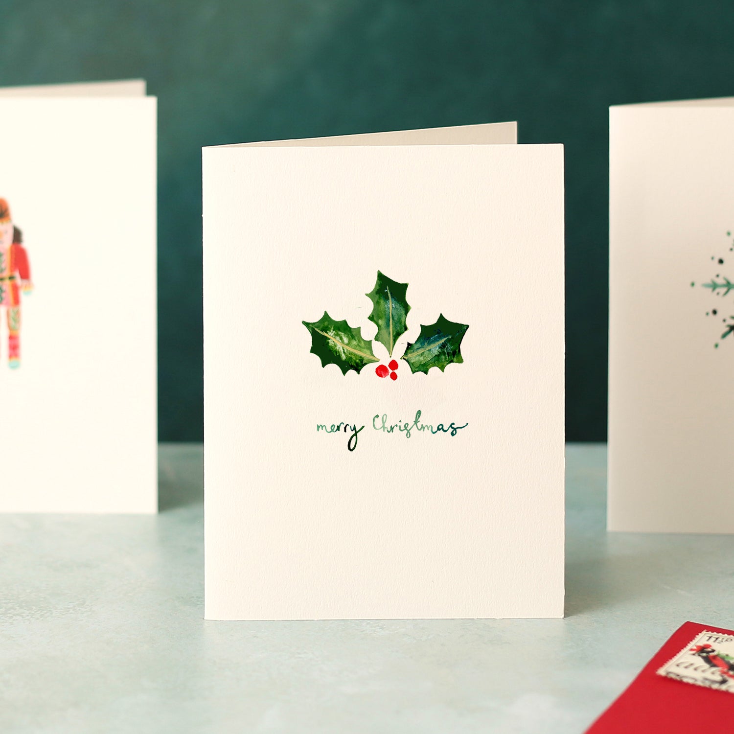 Holly Mini Christmas Card