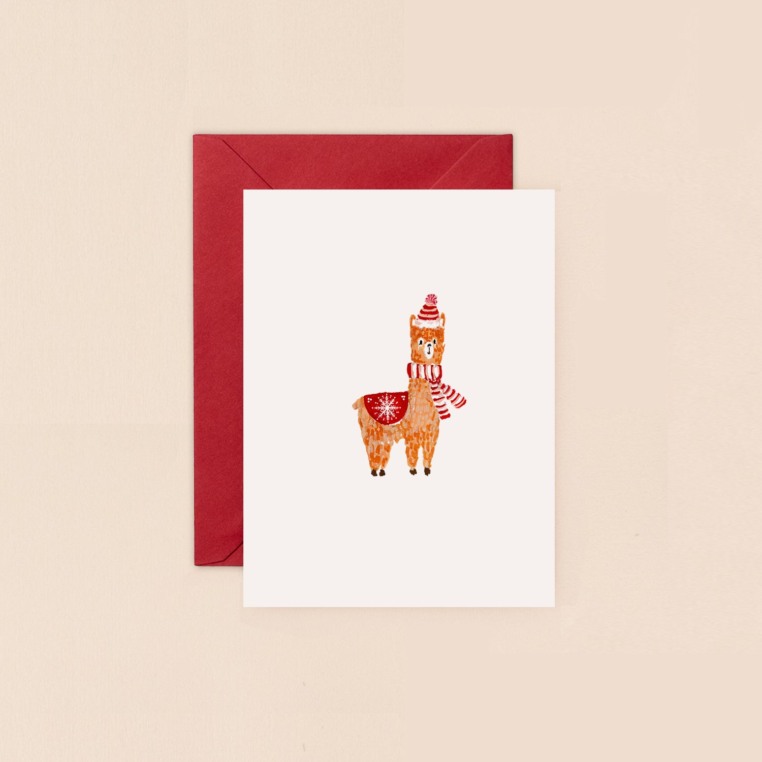 Christmas Alpaca Mini Christmas Card