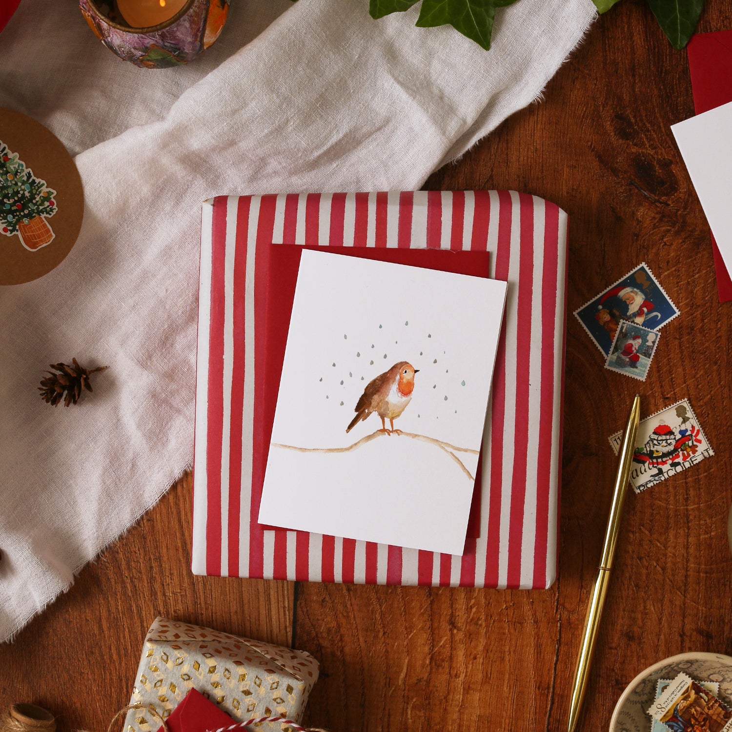 Robin Mini Christmas Card