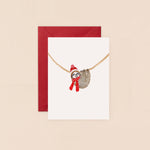 Sloth Mini Christmas Card
