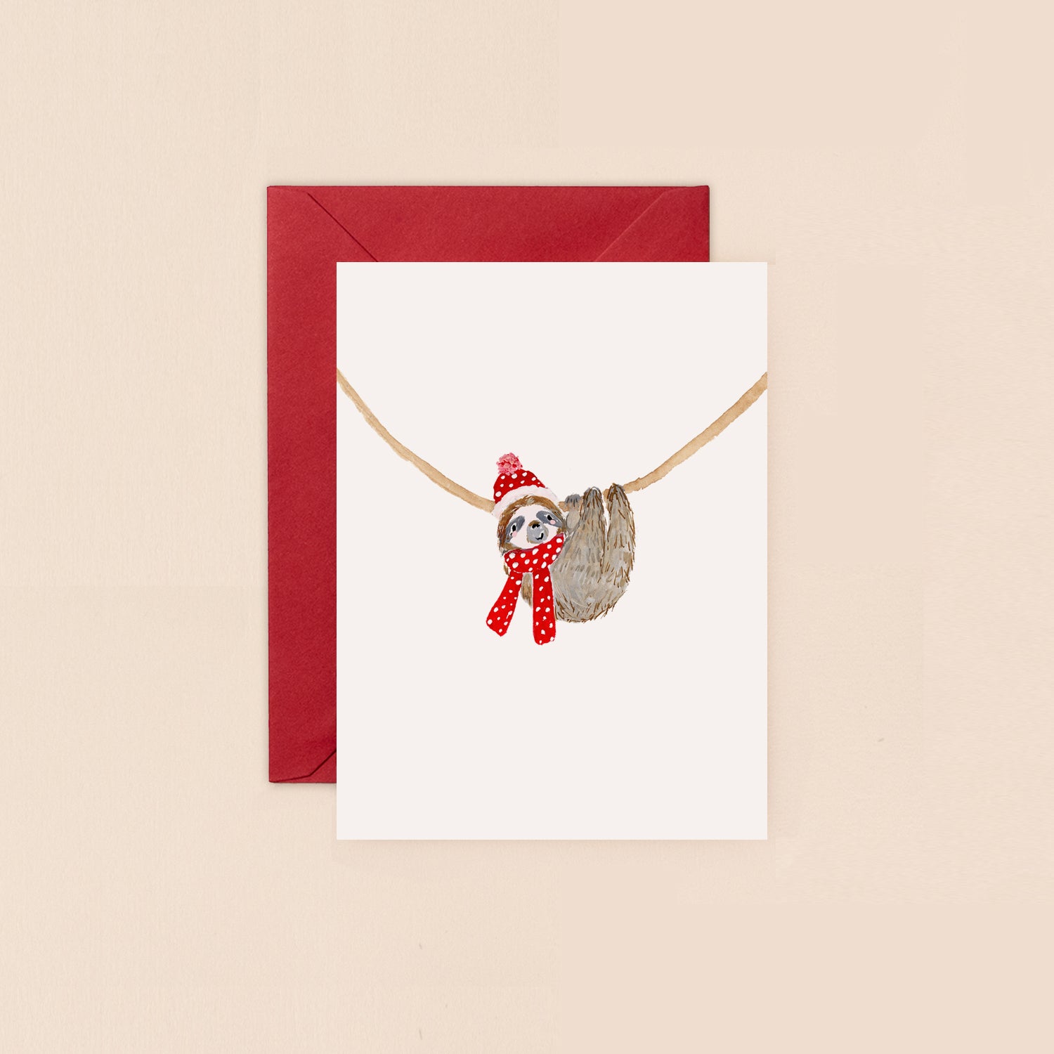 Sloth Mini Christmas Card