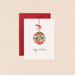 Robin Bauble Mini Christmas Card