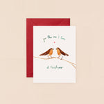 Robins For The One I Love Mini Christmas Card