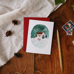 Snowy Winter House Scene Mini Christmas Card