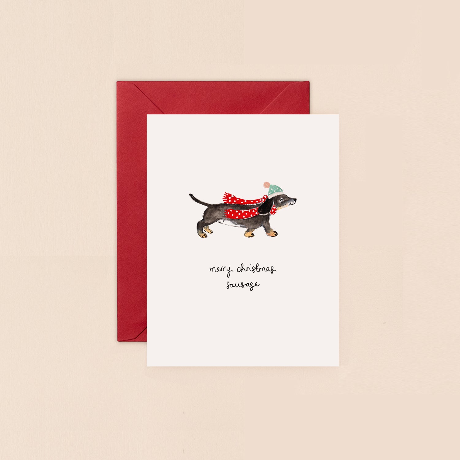 Sausage Mini Christmas Card