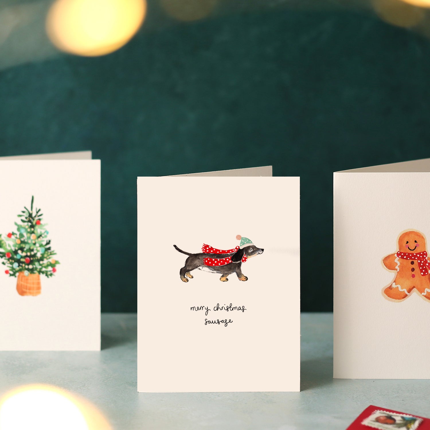 Sausage Mini Christmas Card