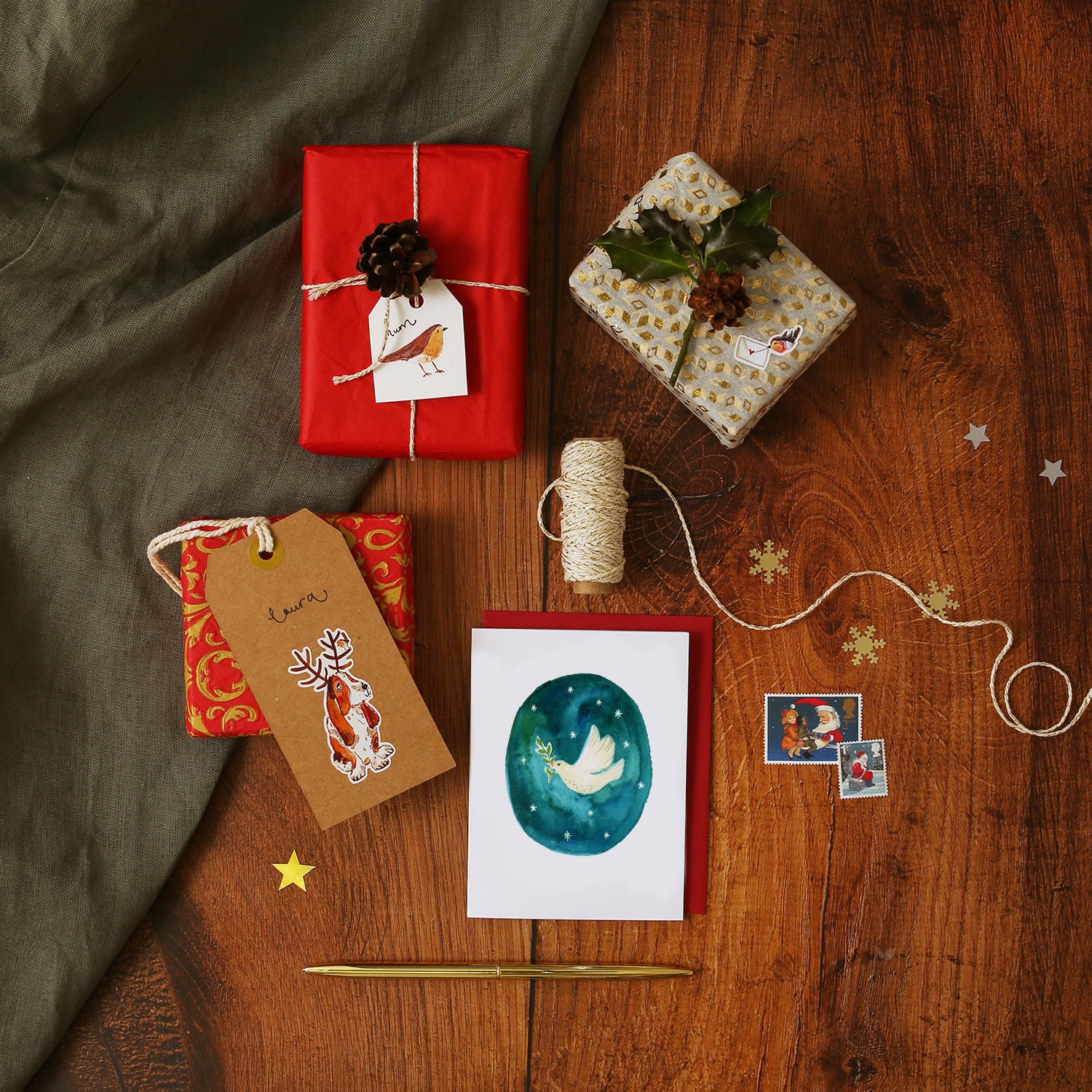 Dove Mini Christmas Card