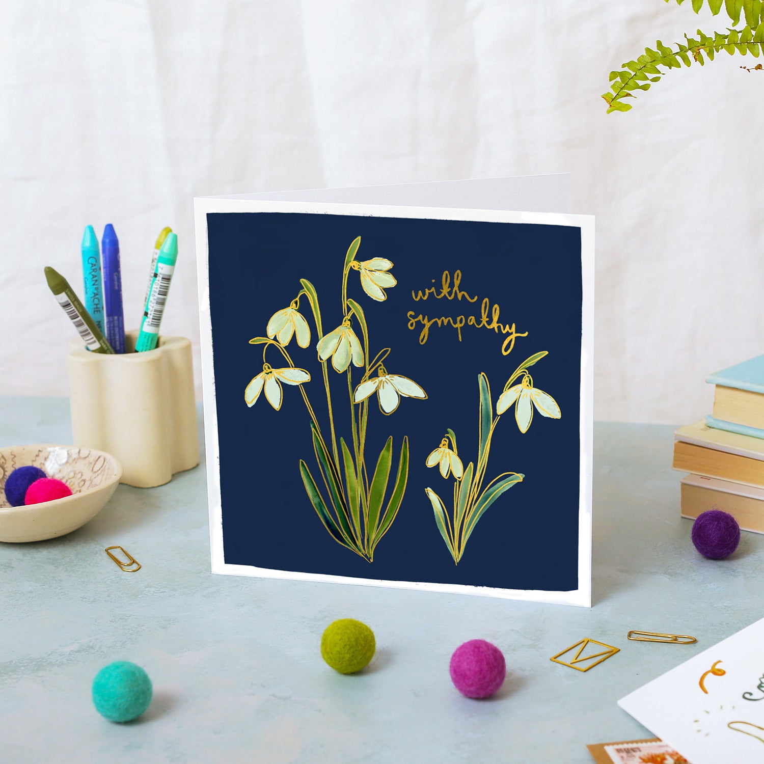 Snowdrops Sympathy Card