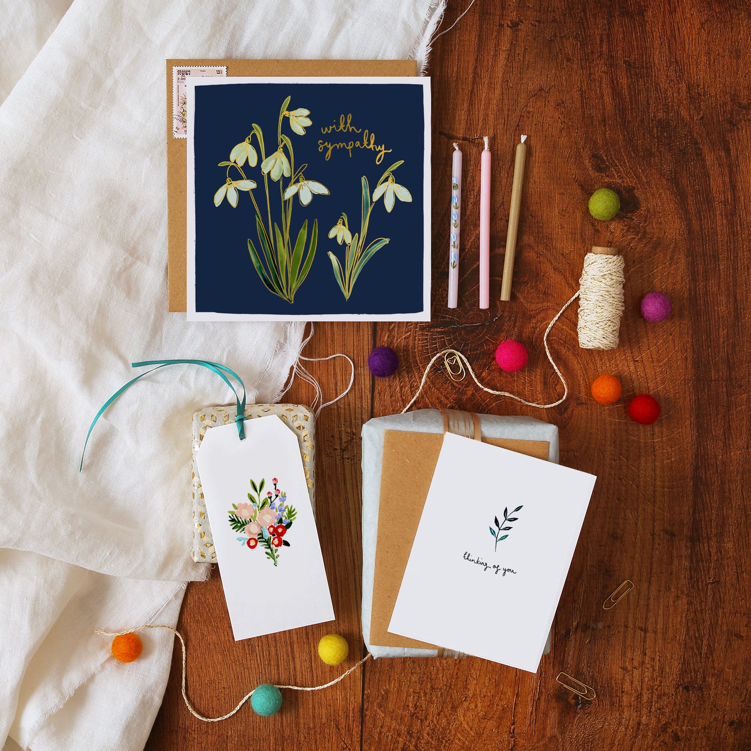 Snowdrops Sympathy Card