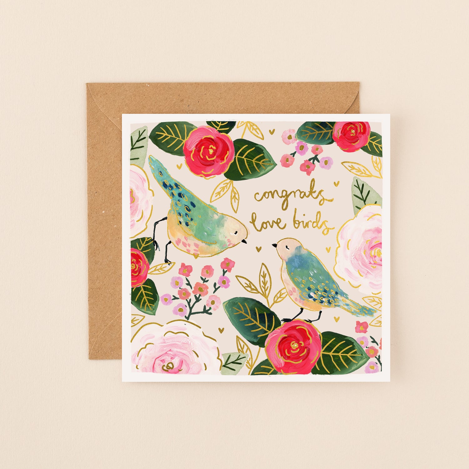 Love Birds Congratulations Card