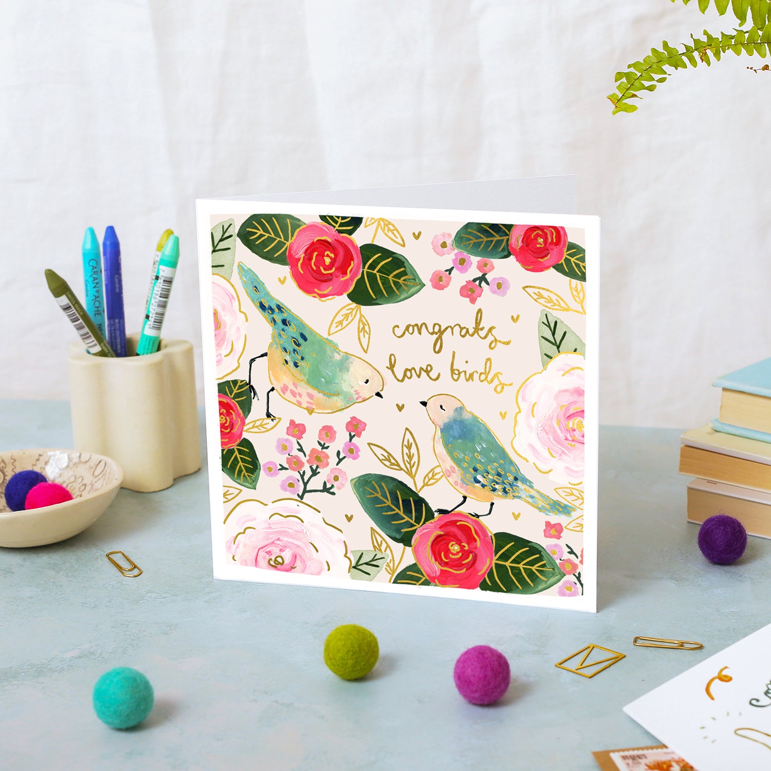 Love Birds Congratulations Card