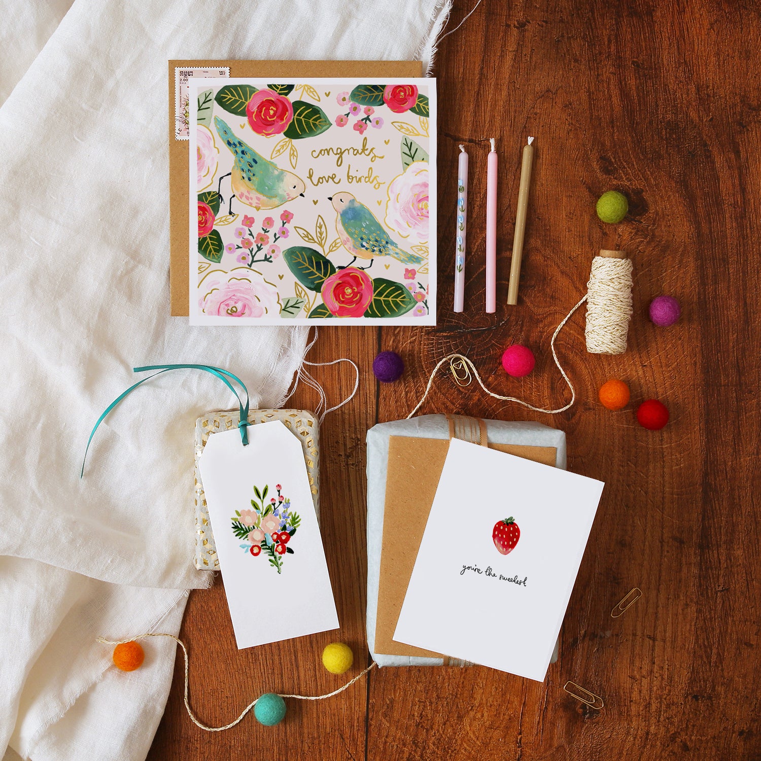 Love Birds Congratulations Card