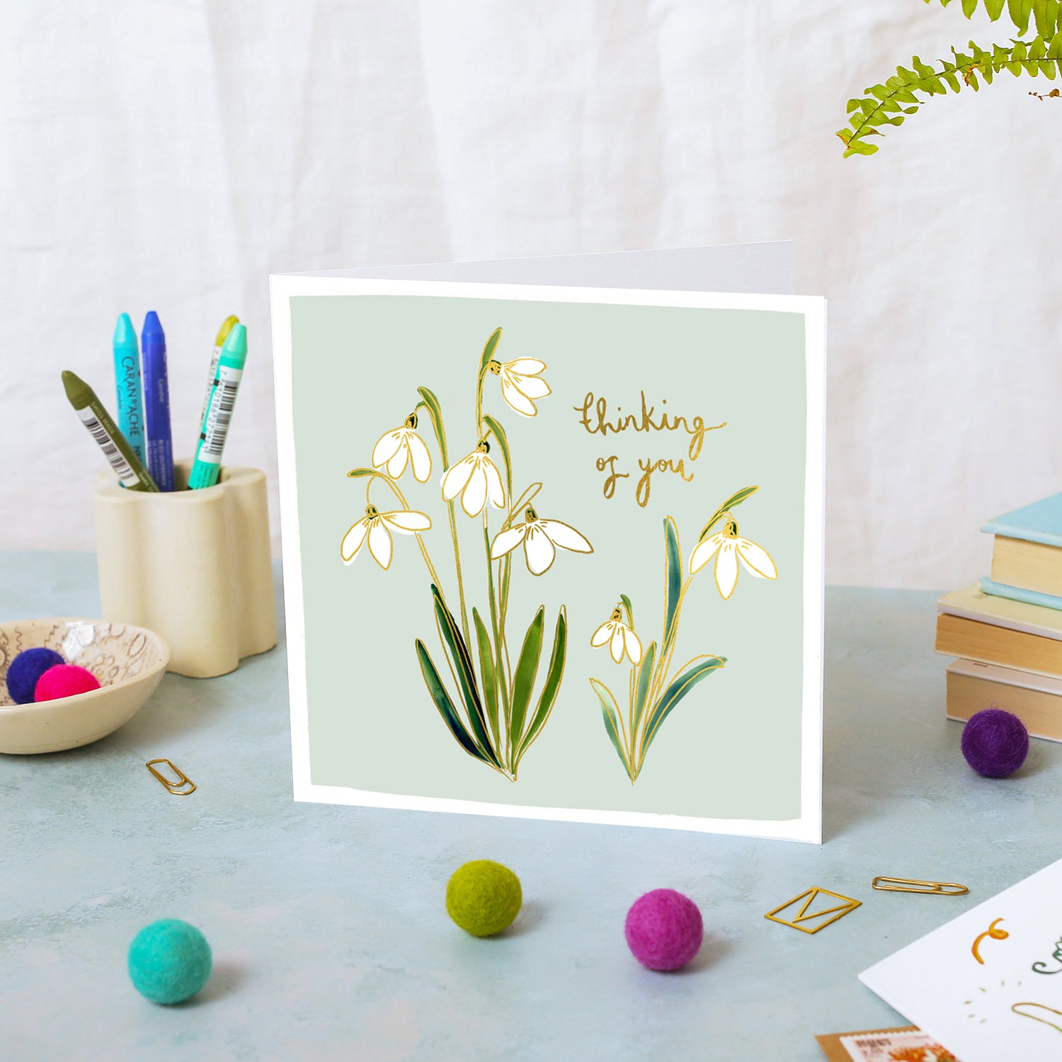 Snowdrops Thinking of You Card