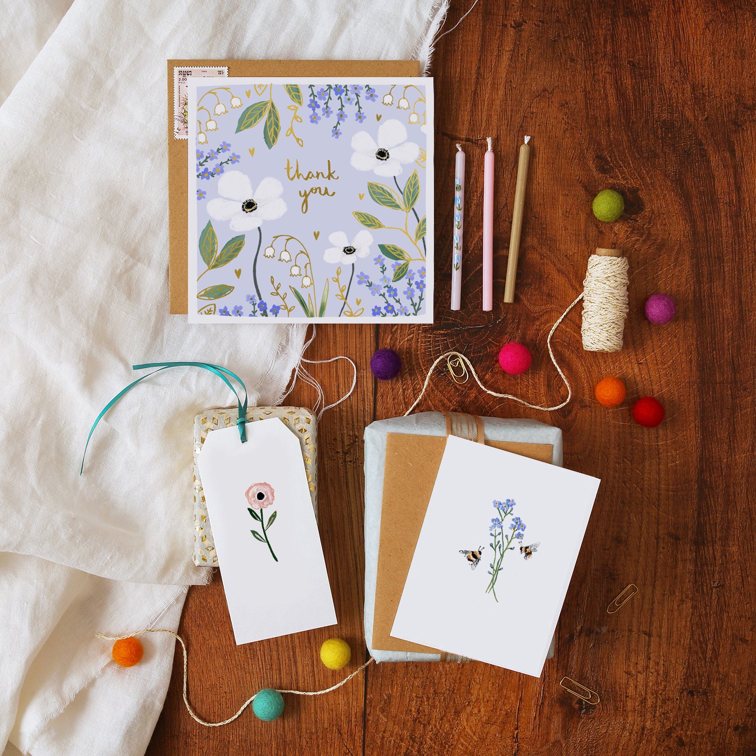 Flowers Thank You Card