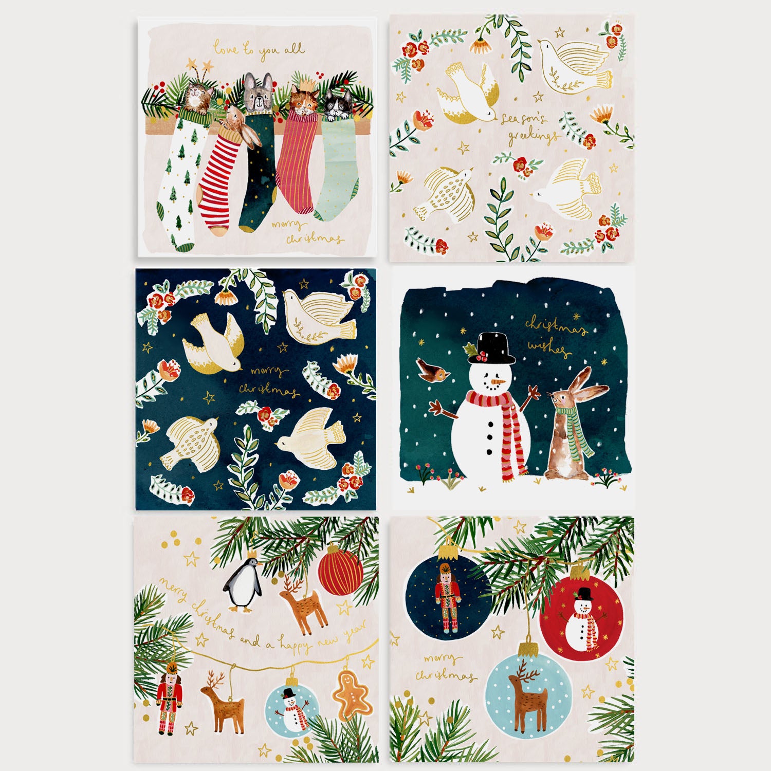 Christmas Cards Bundle - Foiled Festive Christmas Cards