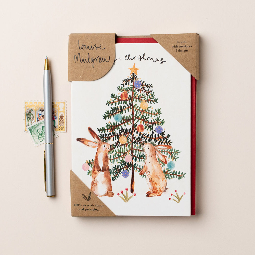 Rabbits and Fox Christmas Card Pack