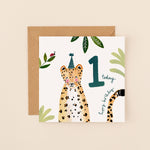 Leopard 1st Birthday Card