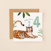 Tiger 4th Birthday Card