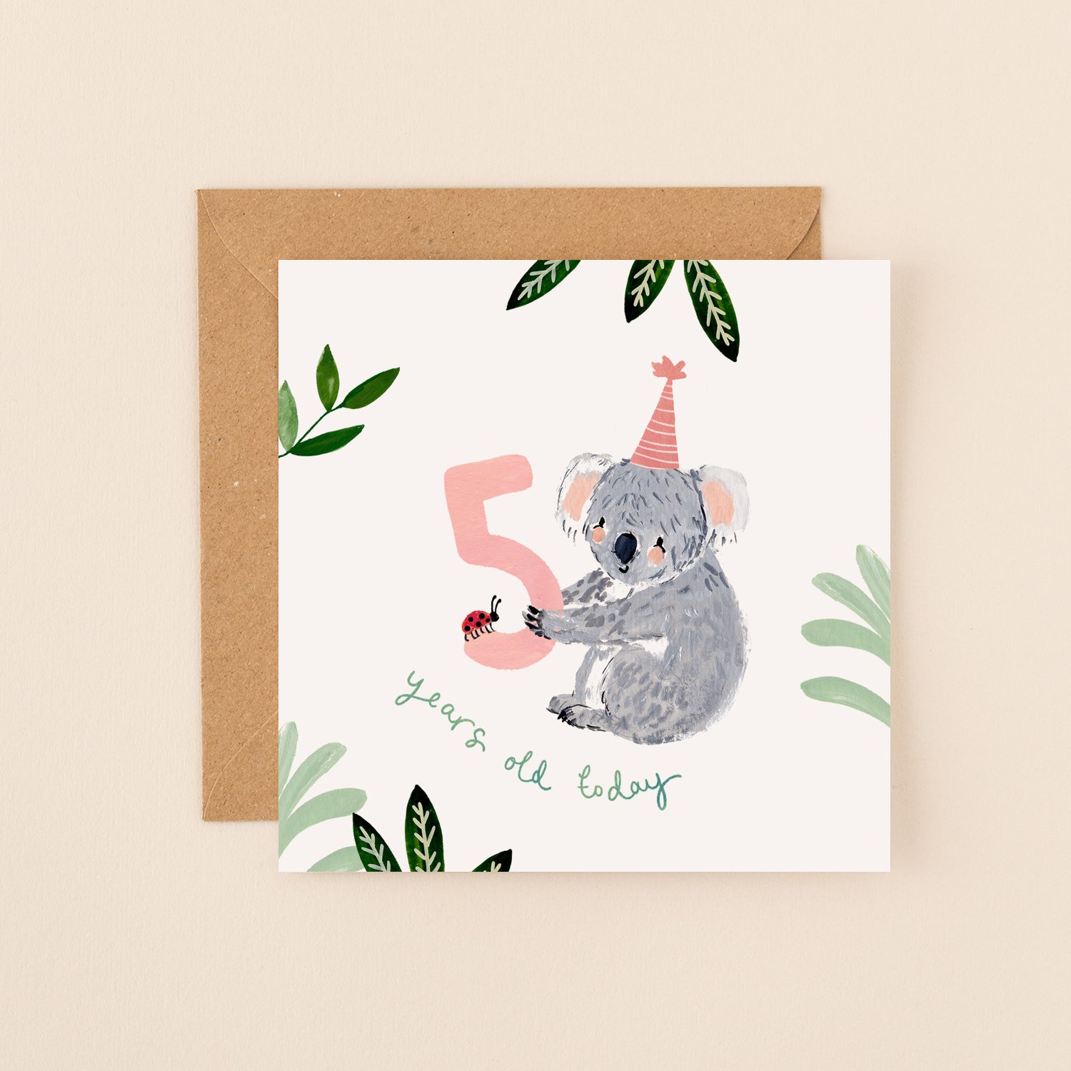 Koala 5th Birthday Card