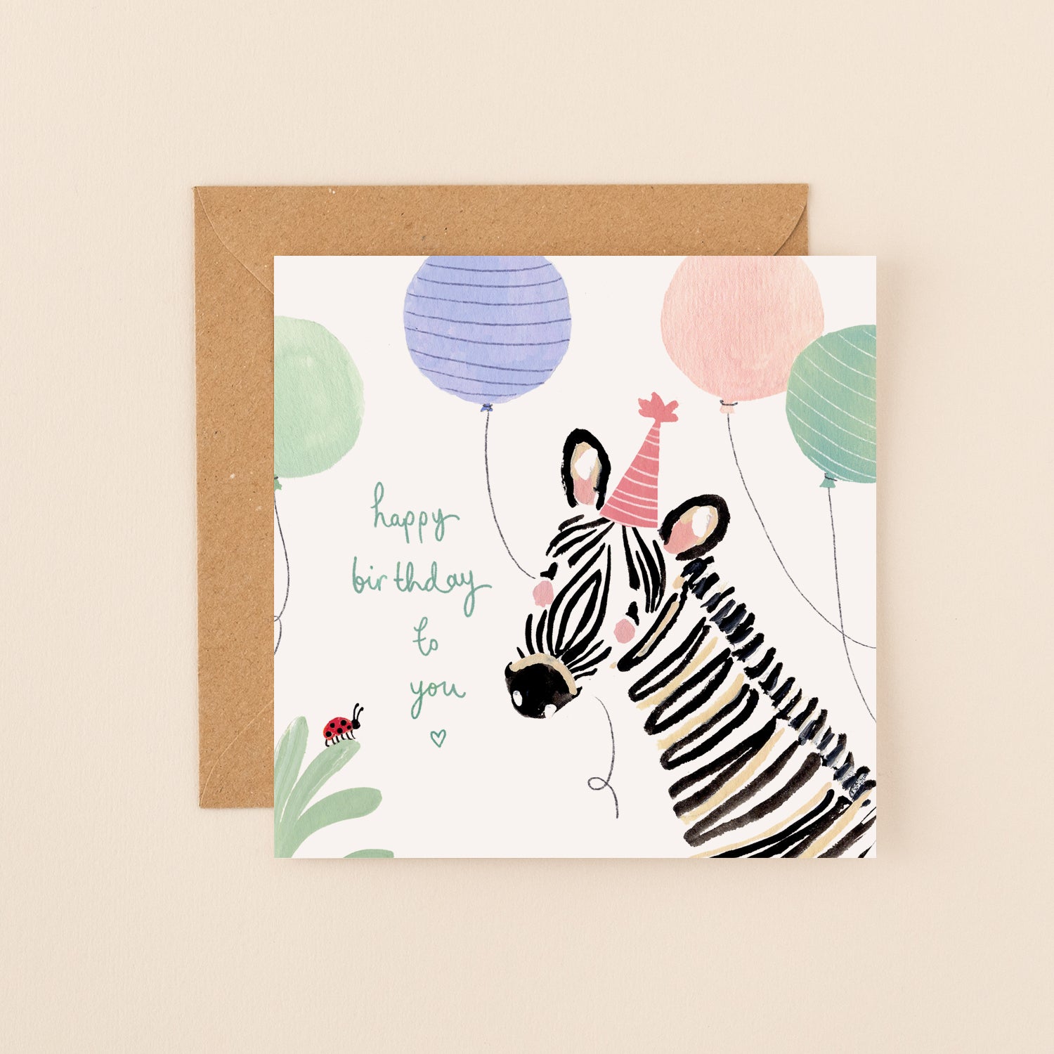 Zebra Happy Birthday To You Birthday Card