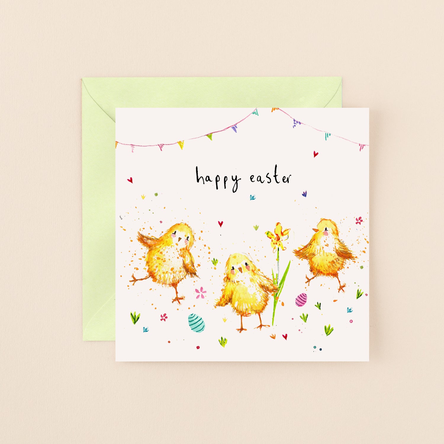 Chicks Happy Easter Card