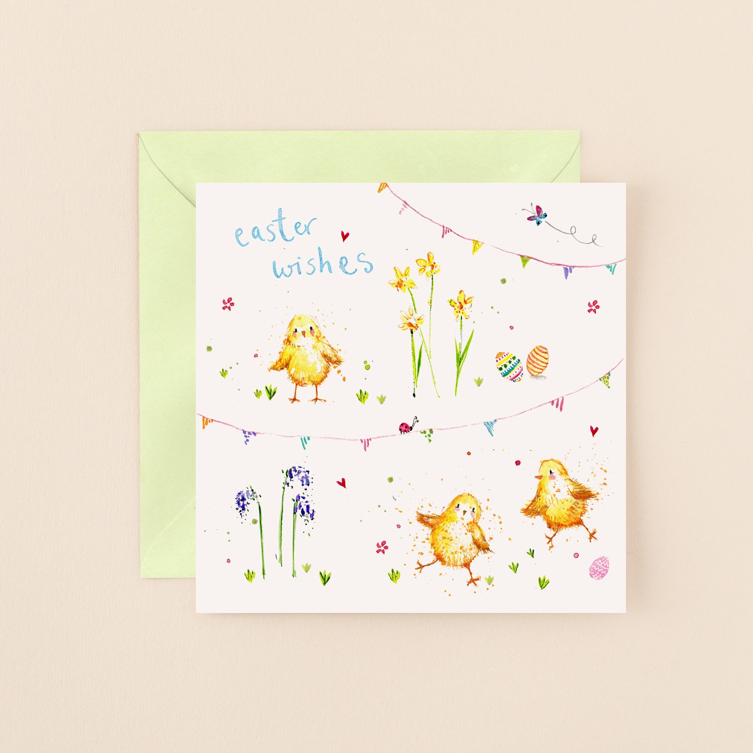 Easter Wishes Chicks Card