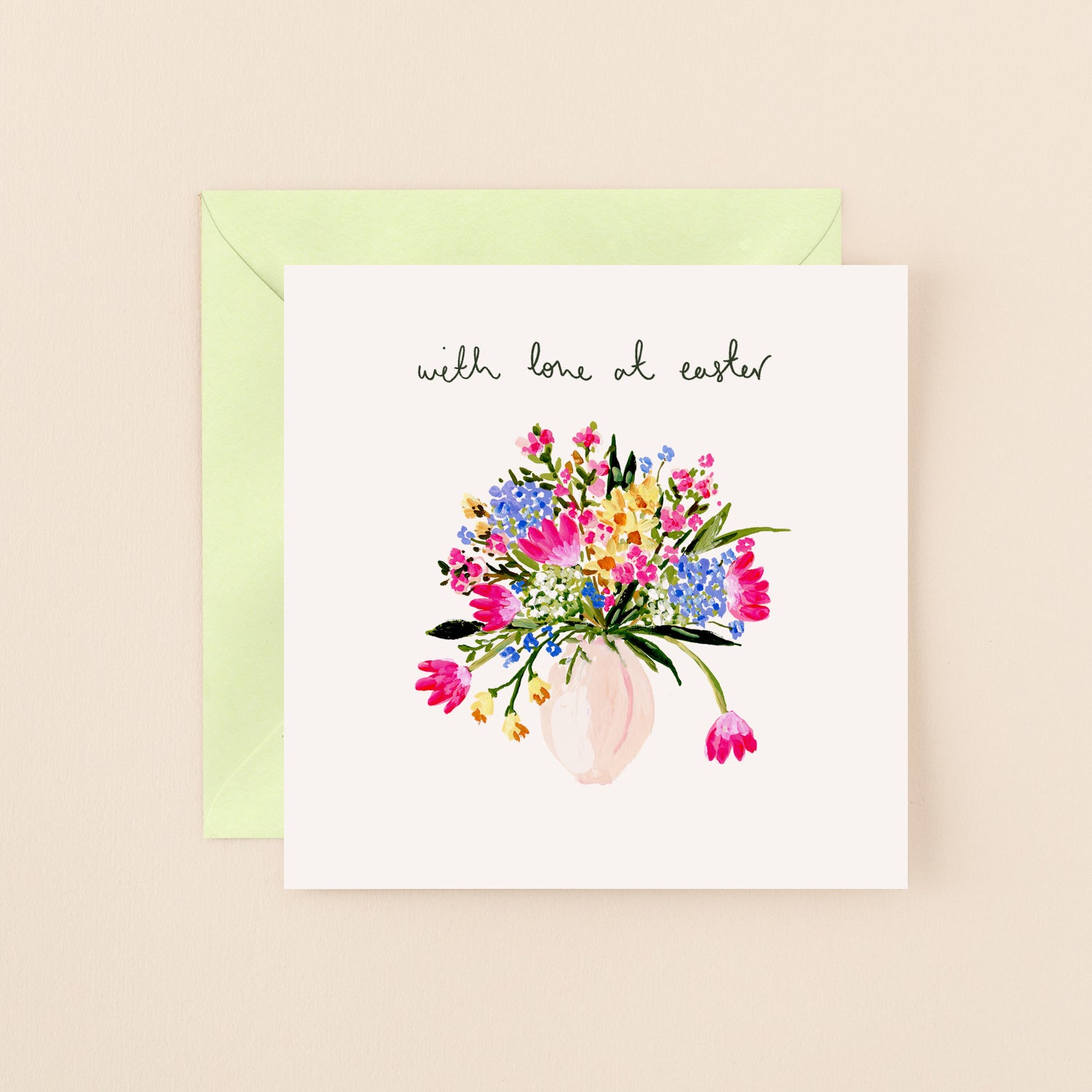 Vase of Easter Flowers Card