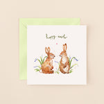 Bunnies Happy Easter Card