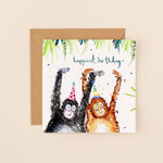 Monkeys Happy Birthday Card