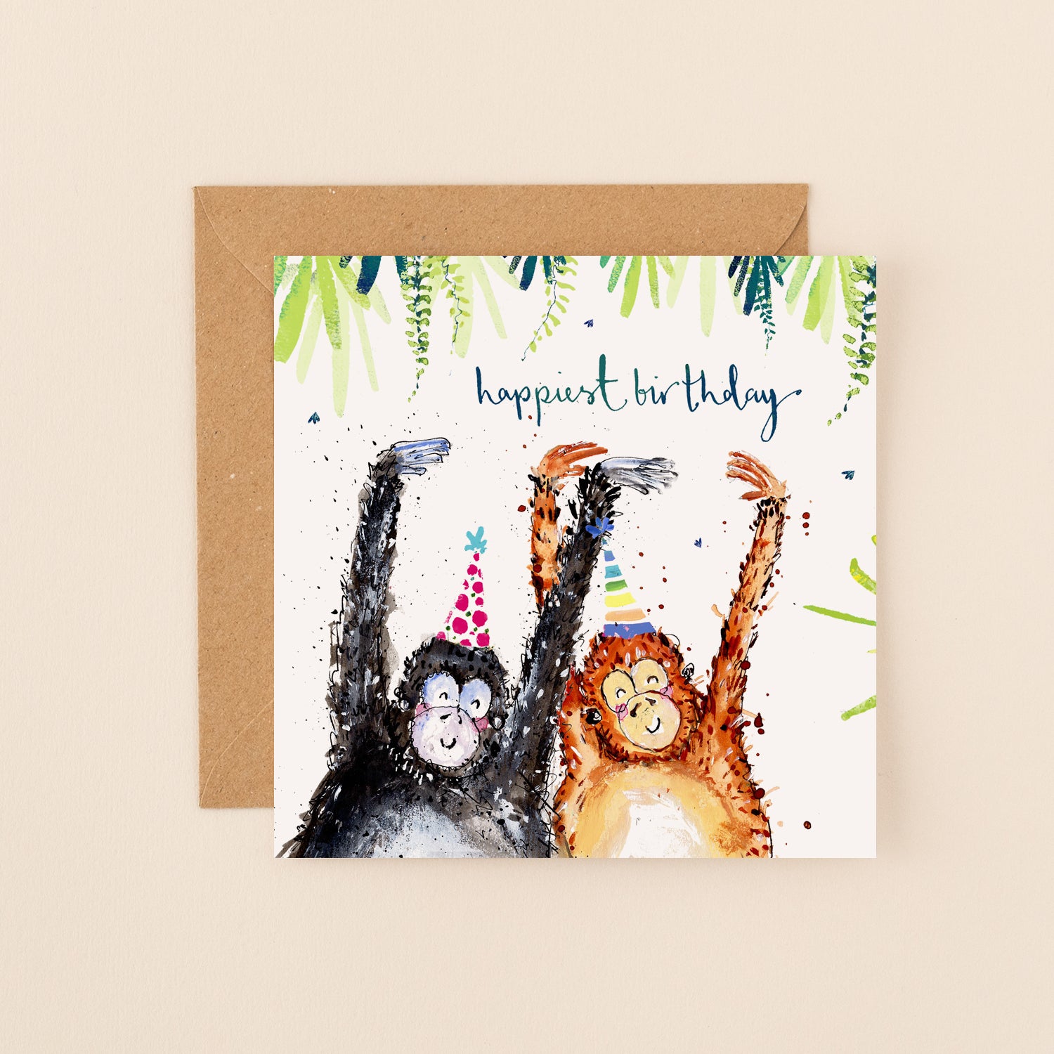 Monkeys Happy Birthday Card