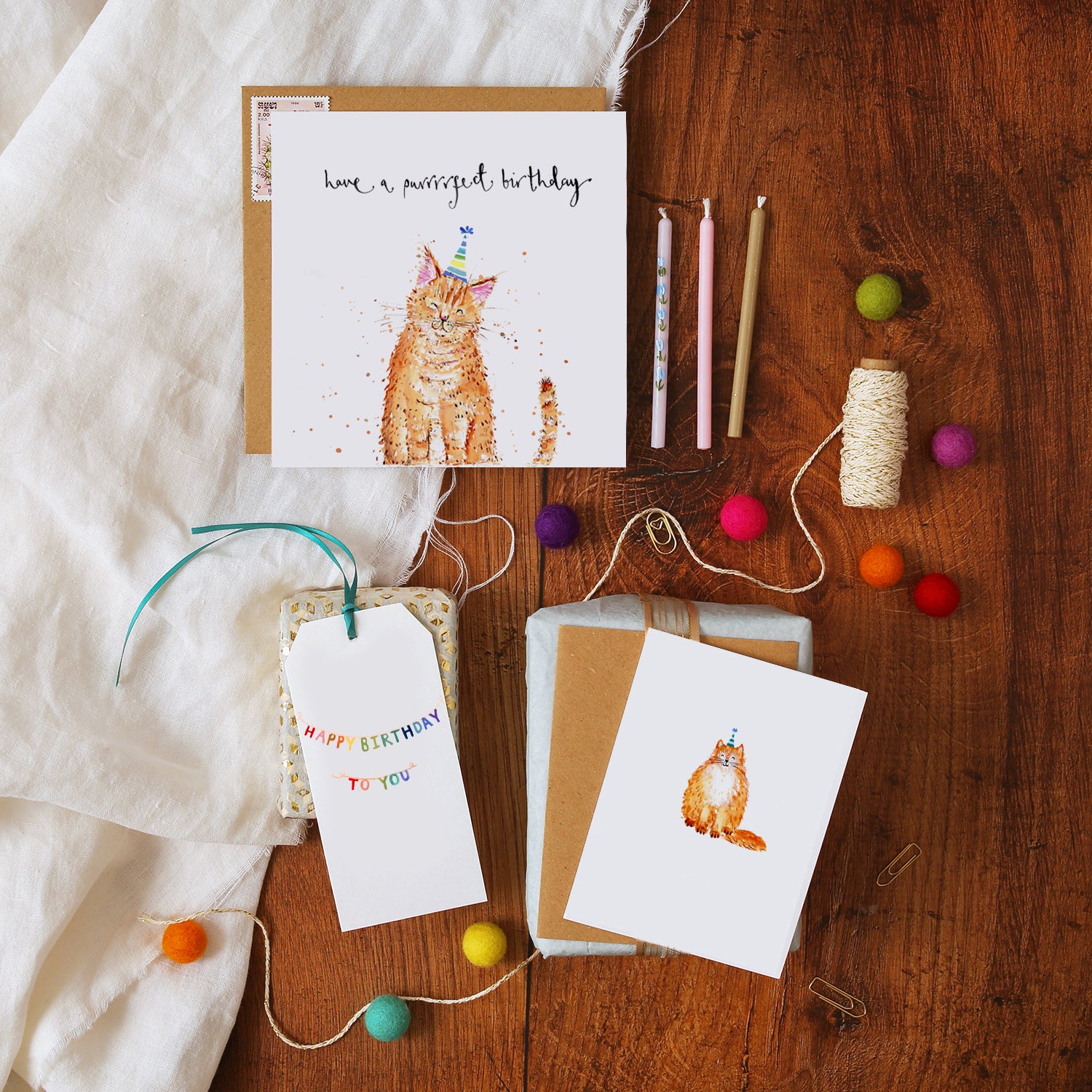 Purrrrfect Birthday Cat Birthday Card