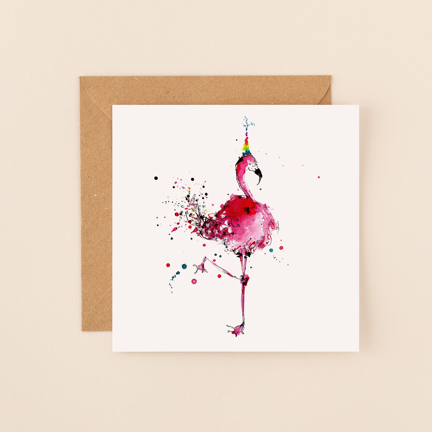 Flamingo Birthday Card