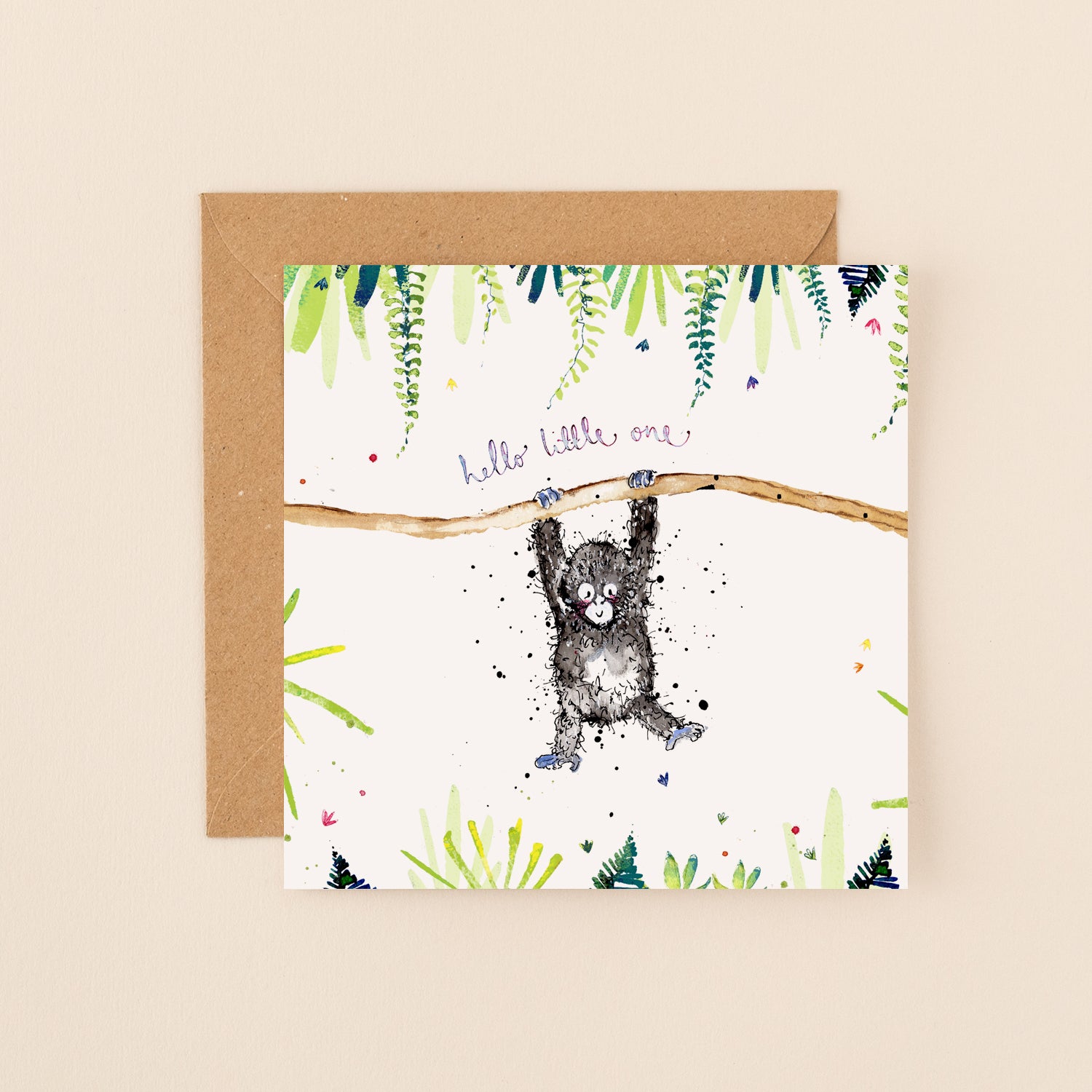 Hello Little One Gorilla New Baby Card