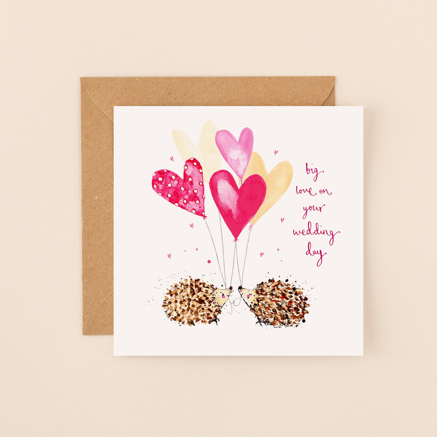 Hedgehog Wedding Card