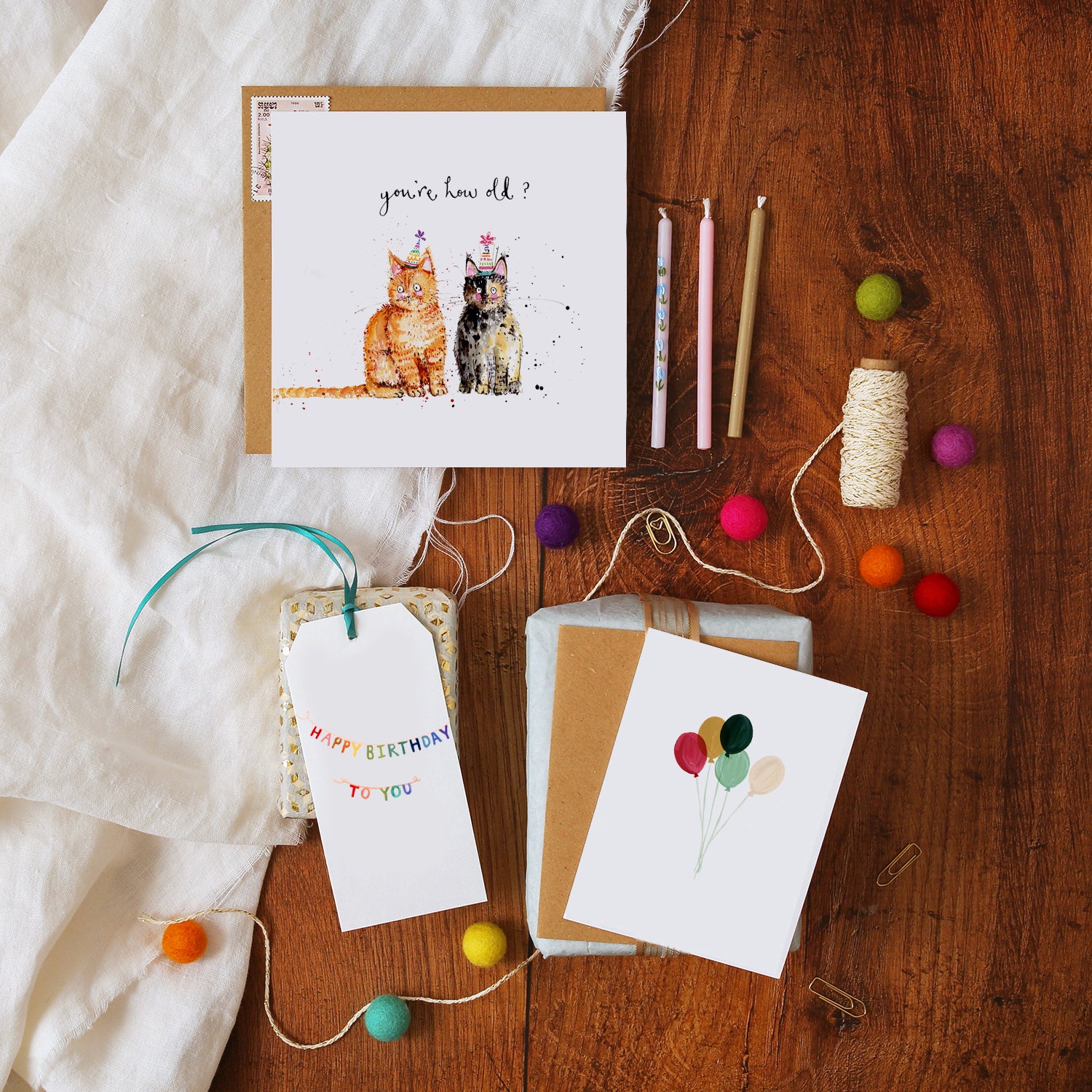 Cats You're How Old? Birthday Card