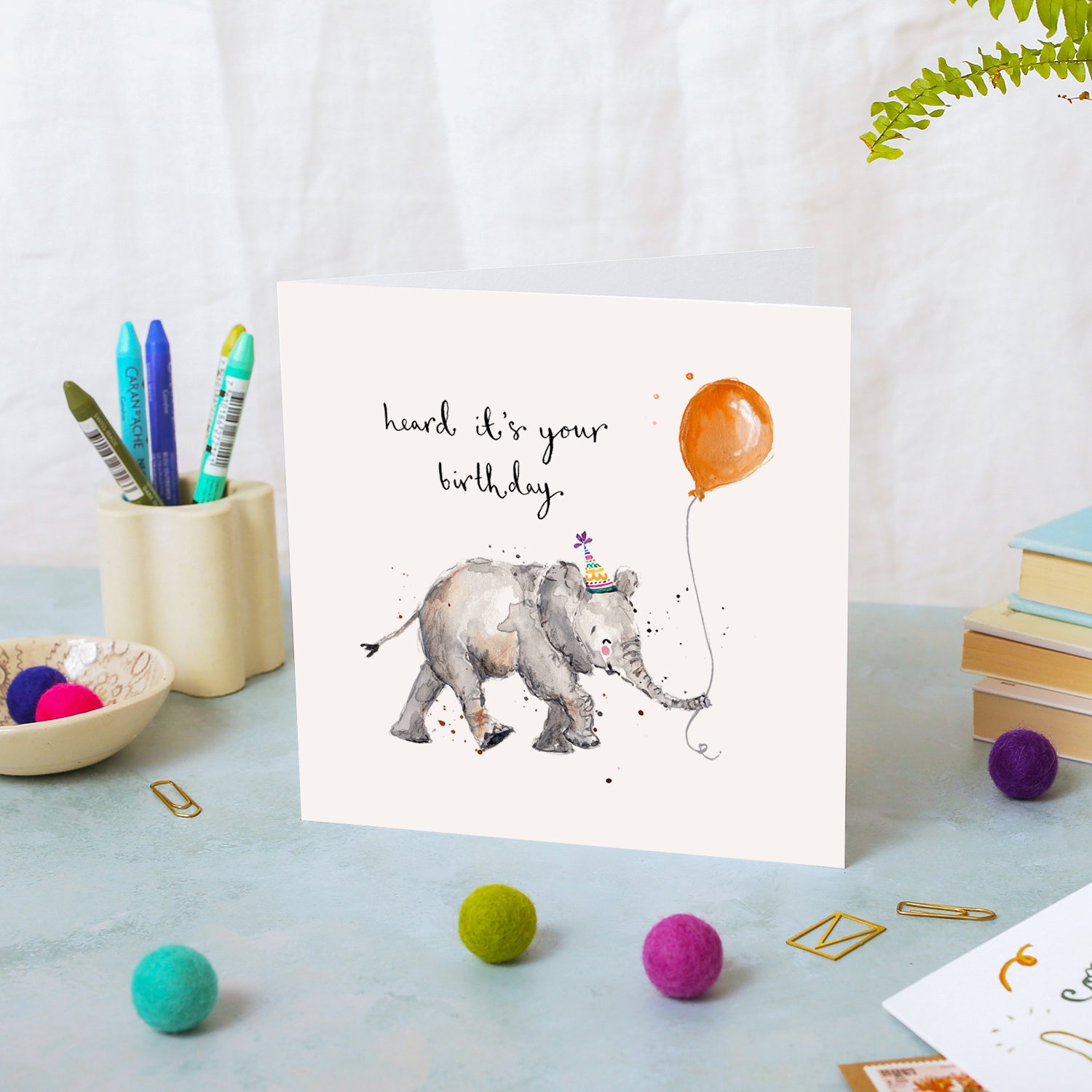 Elephant Heard it's Your Birthday Card
