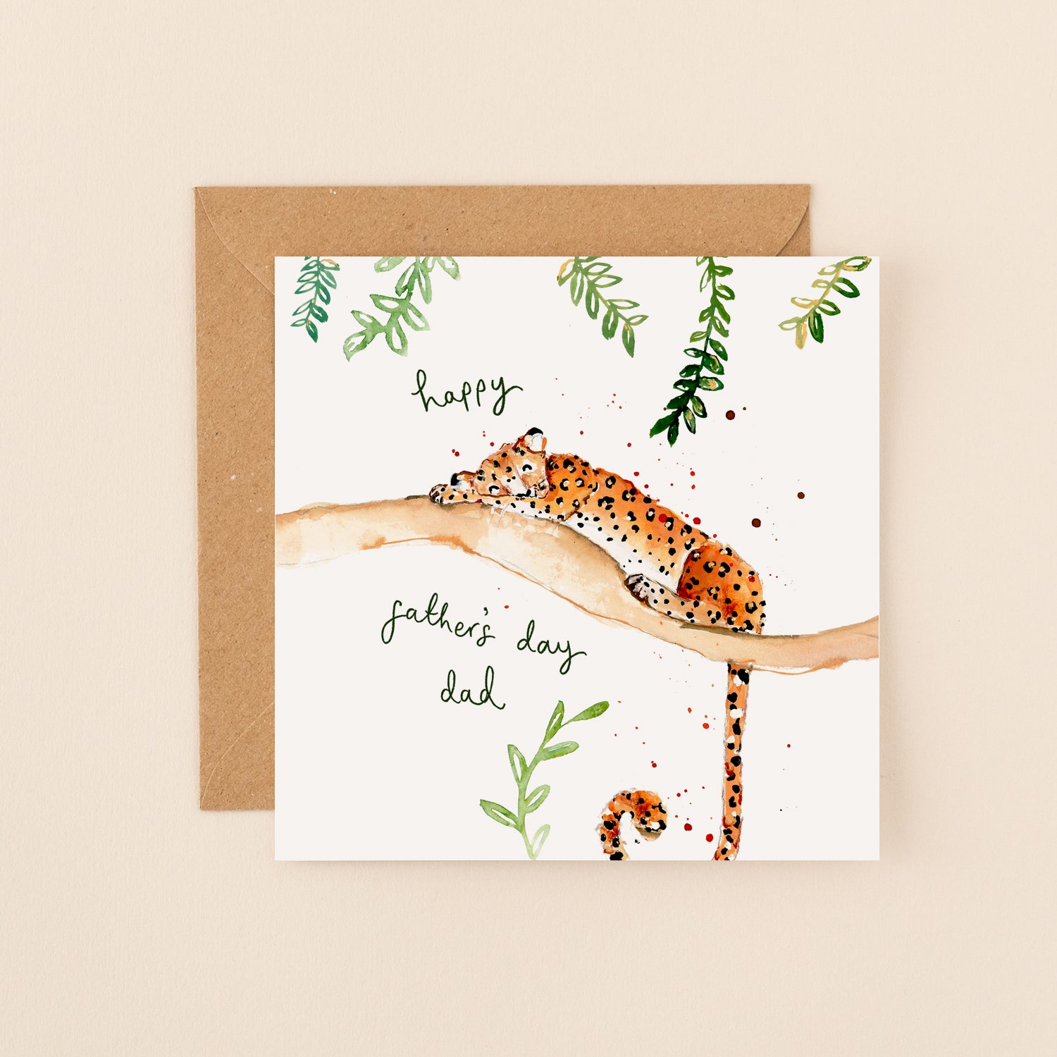 Leopard Happy Father's Day Card