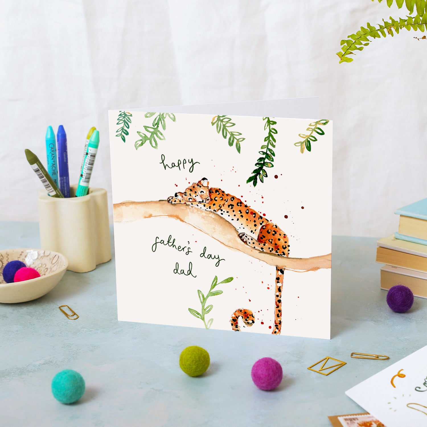 Leopard Happy Father's Day Card